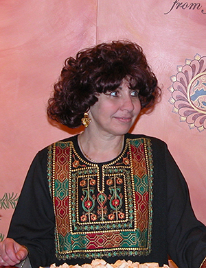 Terra Rossa Hanan wearing a Kaftan